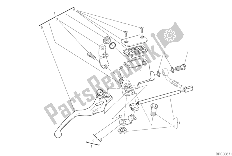 Tutte le parti per il Pompa Freno Anteriore del Ducati Scrambler Desert Sled 803 2020